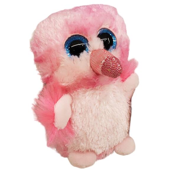 Keel Toys MINI MOTSU 4" Bean Bag Plush Single FIONA Pink Bird Blue Sparkle Eyes - Picture 2 of 9